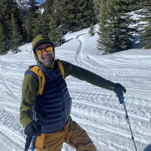 Mark Krasnow skiing
